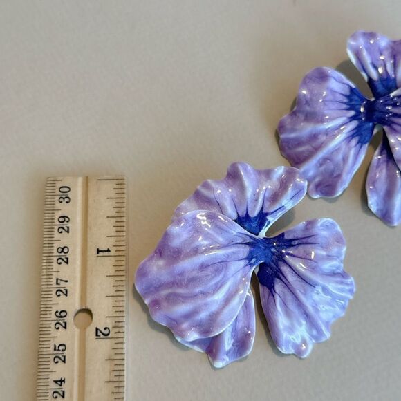 Flower earrings N1181 - Picture 3 of 3